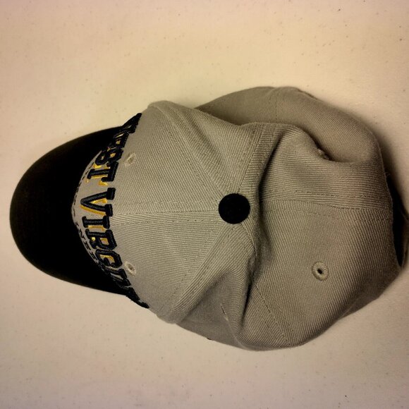 WVU West Virginia Mountaineers Cap Hat New Era Fitted Large XL Stretch Gray - Picture 9 of 14